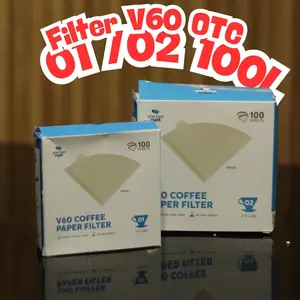 Paper Filter V60 One two cup Coffee Kertas Saringan Kopi V60 Drip 01/02 100pcs
