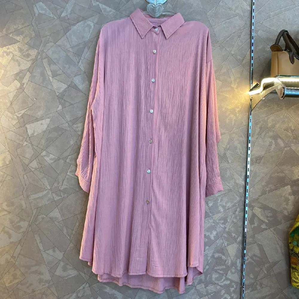 blous crincle pink galeri asteria