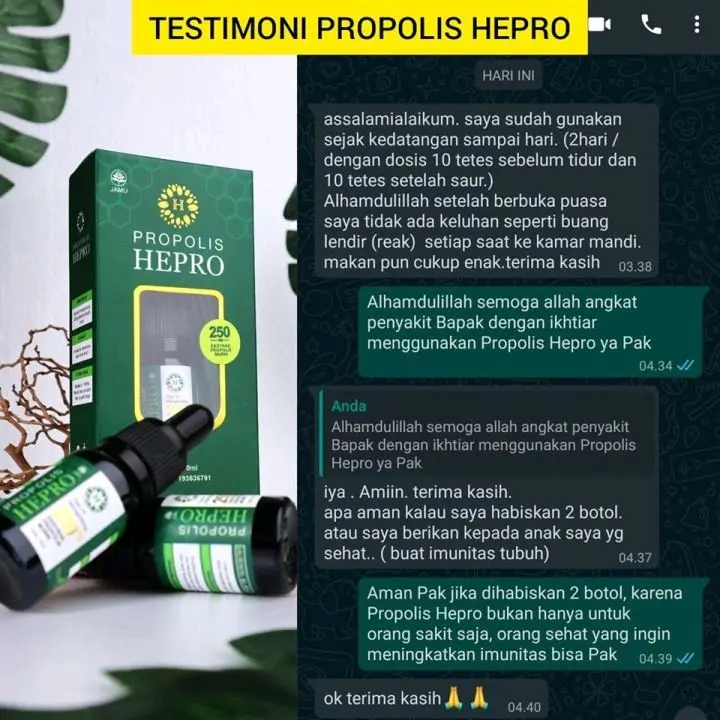 Propolis Hepro 100% Original Anti TBC Dan Batuk Berdahak Asli Isi 10ml