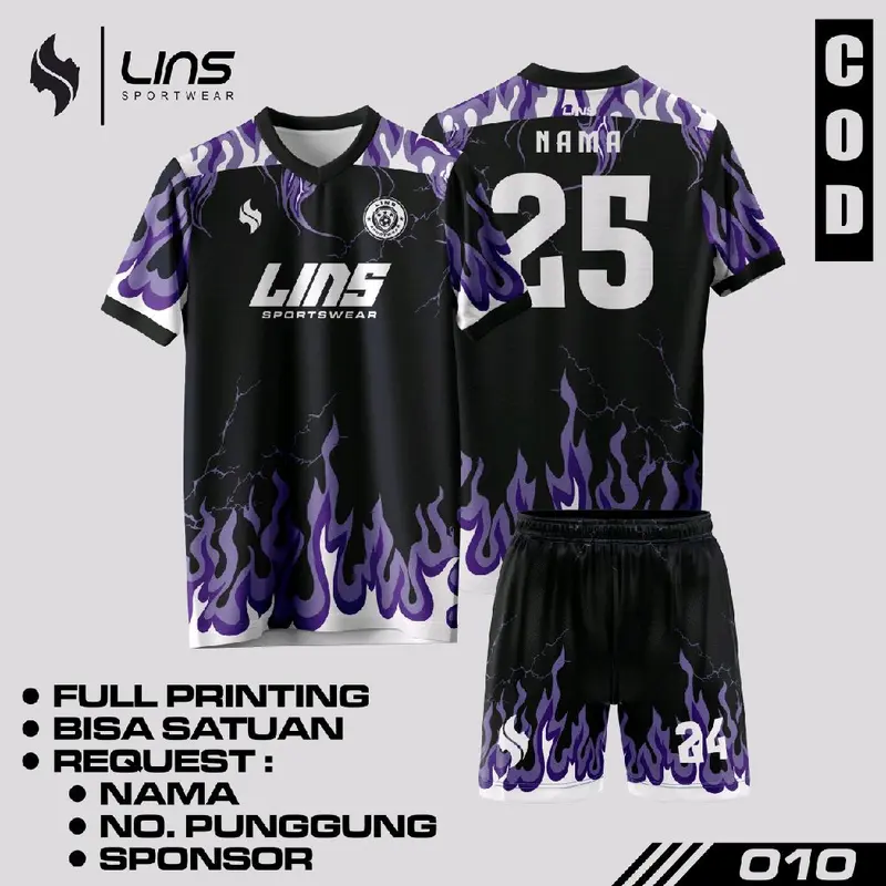 Jersey Futsal Sepak Bola Free Custom Nama Dan Nomer Punggung CD:010 0