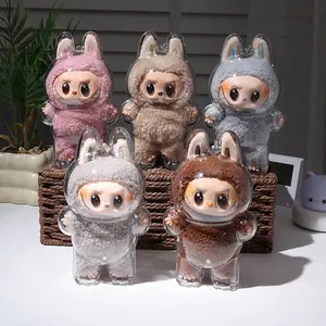 Pelindung Boneka Labubu/Acrylic Casing Labubu Have a seat V1 V2 / Casing Pelindung Boneka Casing Keras Akrilik Macaron onlove