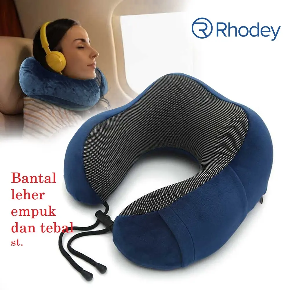 [ BISA COD] Bantal Leher Empuk U-Shape Foldable Travel Neck Pillow / Bantal Leher Travel / Bantal Lembut ST