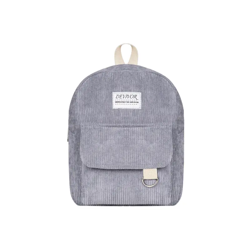 DEVIVOR Tas Ransel Mini Corduroy Wanita Backpack Model Terbaru Bahan Berkualitas Desain Menarik Cocok Untuk Berbagai Kegiatan 0