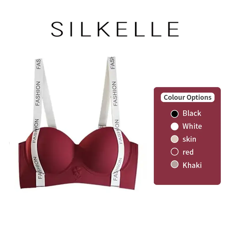 [SILKELLE][Buy one get one free]  (B&C cup)Women's push-up bra for small breasts to show big breasts, anti-sagging adjustment type bra without rims