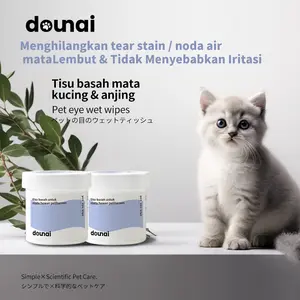【COD】【ready stock】DOUNAI Penghapus Noda Air Mata Anjing Kucing ALOE VERA TEARSTAIN REMOVER TISSUE CAT | Aloe Vera Pet EyeWipes 130pcs-Tissue Pembersih Mata AnjingKucing-Tisu Basah Pembersih Tear Stain handuk  kucing  cepat  kering