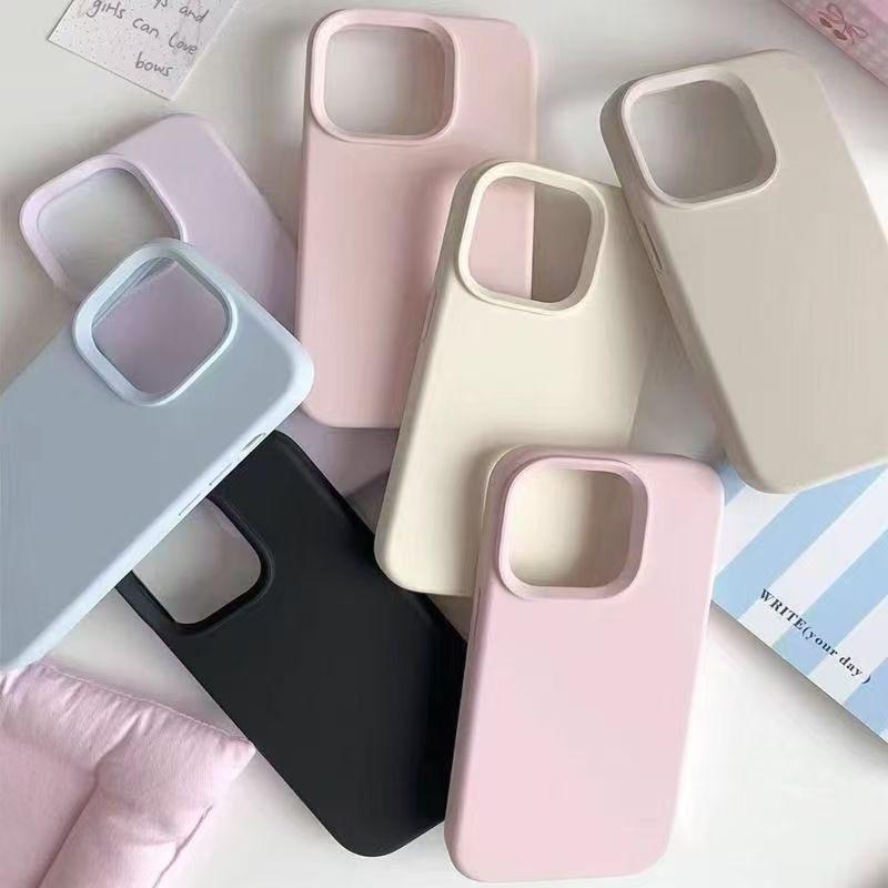 Thiết kế màu trơn tối giản hiện đại, ốp lưng phù hợp iPhone17/16/15/14/13/12/11…