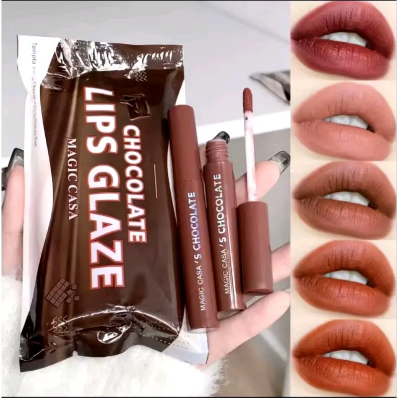 Magic casa lipsglaze chocolate isi 5 tahan lama Lipstick Gloss
