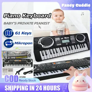 Mainan Edukasi Anak Piano Elektronik Listrik Mainan Anak Piano Elektronik Keyboard Electronic 61 Keys Lengkap Mic Dan Charger