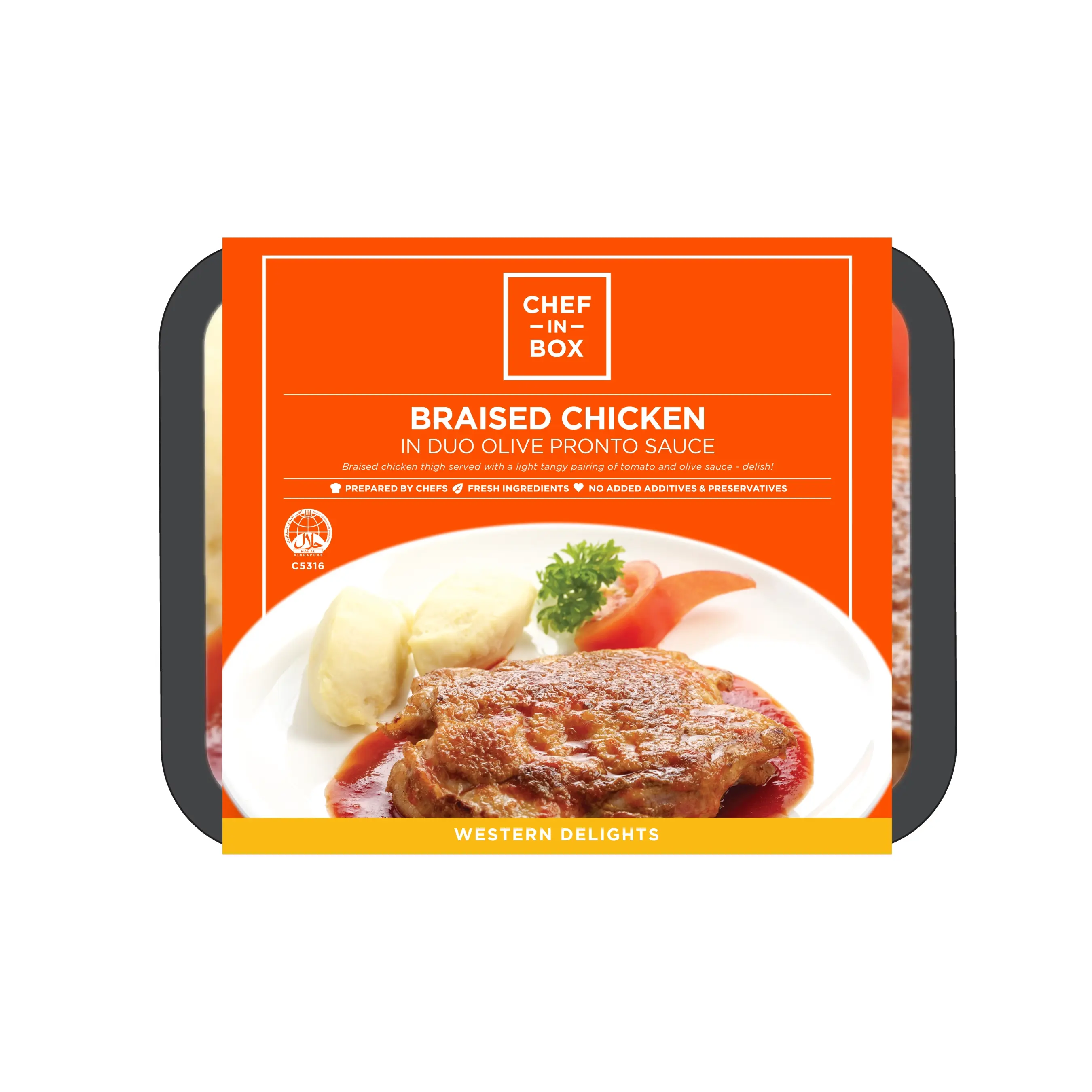 Chef-in-Box Braised Chicken in Duo Olive Pronto Sauce
