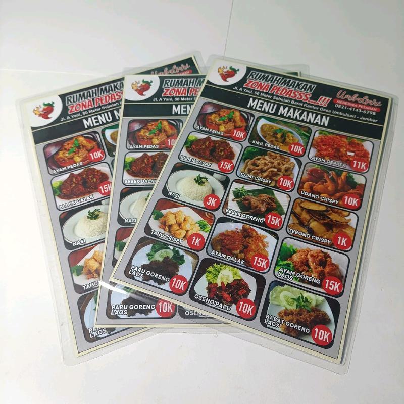cetak buku menu+ laminating - Shop | Tokopedia