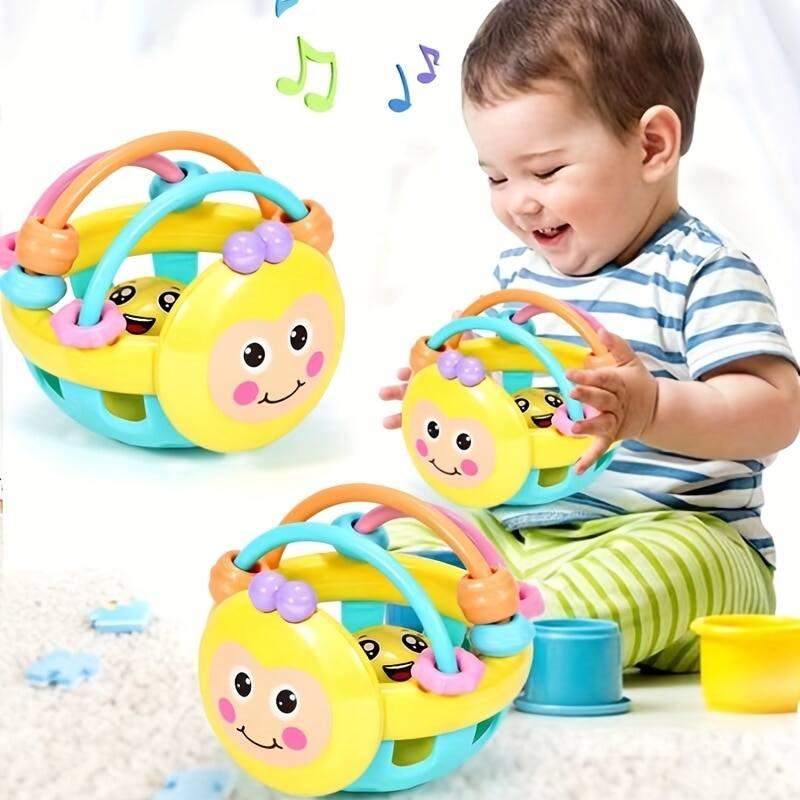1 chiếc đồ chơi cho bé 10 cm, quả bóng cầm nắm có thể uốn cong, đồ chơi phát âm thanh cho bé tập đi, giúp kích thích trí não, quả bóng nhựa phát âm thanh dành cho trẻ từ 0–12 tháng tuổi, búp bê phát âm thanh,Decoration