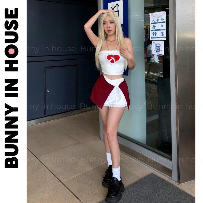 Chân váy Ballet BUNNY IN HOUSE V03 form Ngắn phối ren có quần bảo hộ mini skirt 5