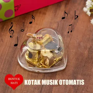 TERLARIS Kotak Musik Otomatis Kotak Musik Akrilik Transparan Hadiah Ulang Tahun