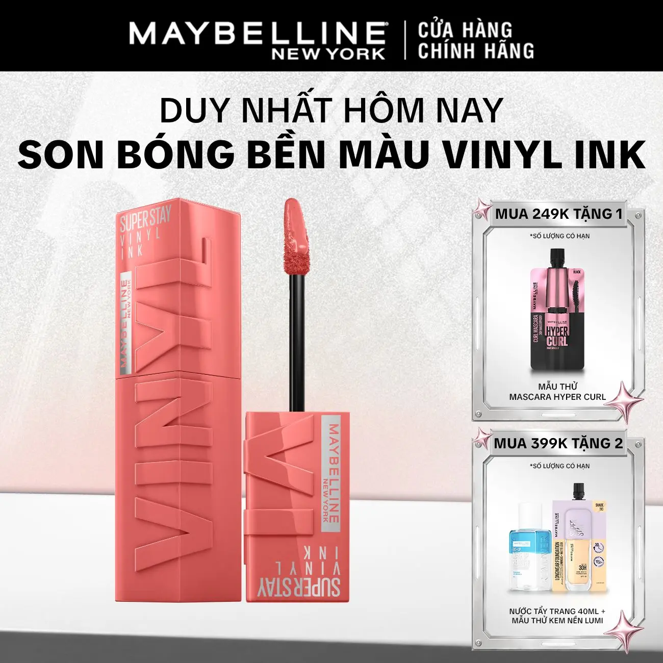 Son Bóng Bền Màu Nhẹ Môi Superstay Vinyl Ink Maybelline New York 4.2ml