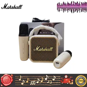 star Karaoke Bluetooth Speaker Marshall Mini M17K Speaker Karaoke Set2 Mic Home Party 3D Stereo Wireless