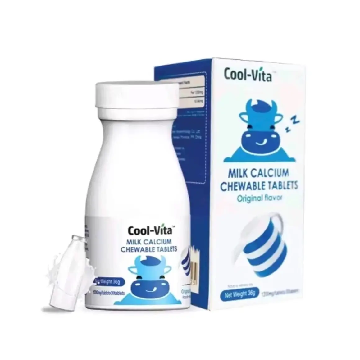 Coolvita Milk Calcium Chewable Tablet Kunyah Peninggi Badan 1 Botol Isi 30 Tablet Bpom