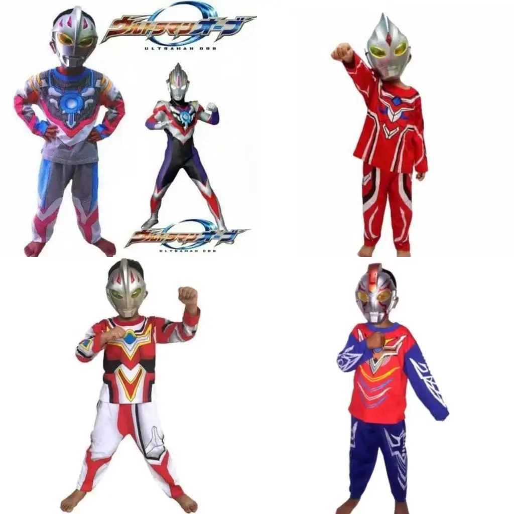 Baju Kostum Ultramen Gratis Topeng Fashion Anak Laki-Laki
