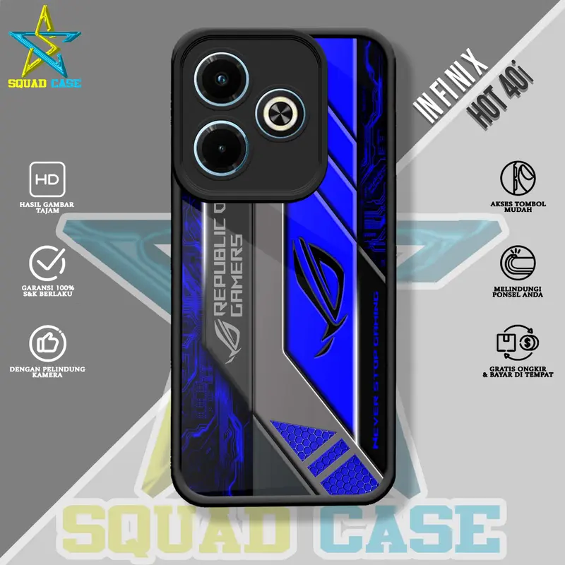 Case In fi ni x HOT 40i Squadcase Motif ROG1 Softcase Hardcase glossy kaca casing for All type 2