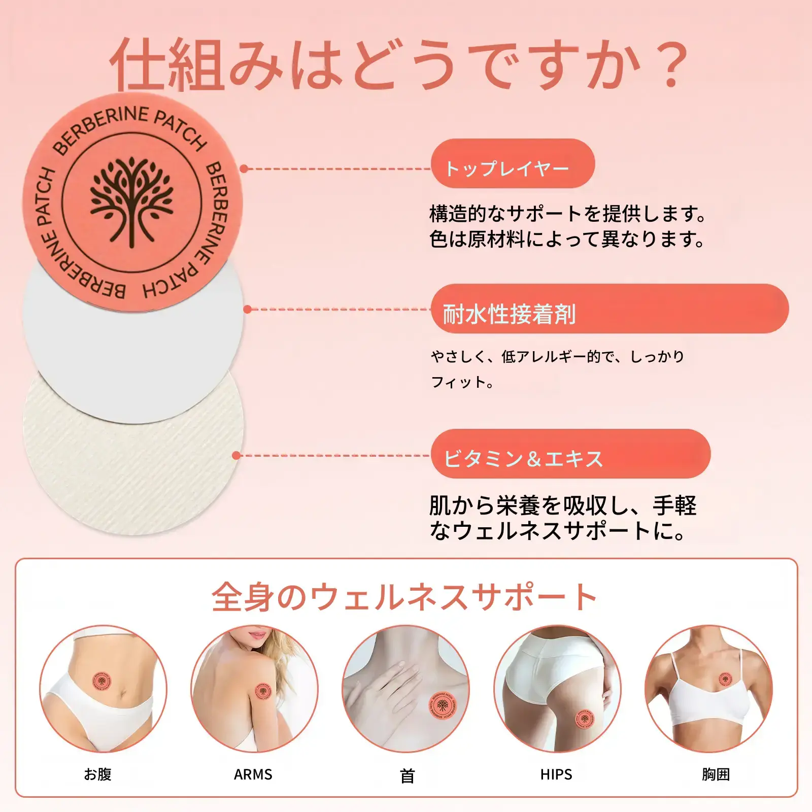 Acentiallabs Berberine Patch、Huanglian抽出物とシナモンから作られ