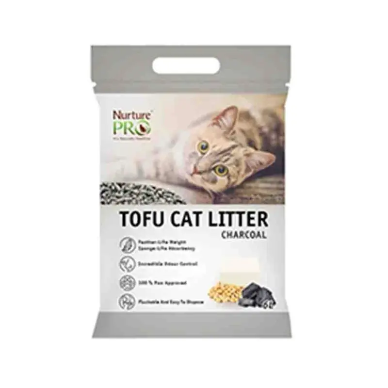 NURTURE PRO TOFU CAT LITTER - CHARCOAL 6Liter
