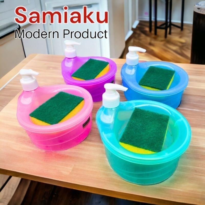 Dispenser Sabun Cuci Piring dengan Tempat Sabun dan Spons 0