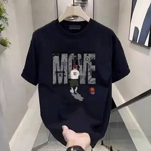 Kaos lengan pendek motif kupu-kupu untuk wanita, bergaya dan serbaguna, cocok untuk pasangan.