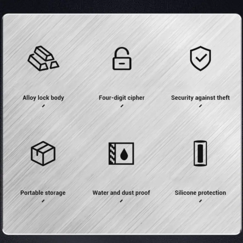 Gembok Pagar Kode Tanpa Kunci Multifunction Lock Gembok Pengaman Serbaguna 8