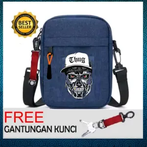 Tas Selempang Pria Distro Slingbag Selempang Hitam Fashion