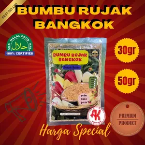 HARGA PROMOSI (50GRAM) 1 BUNGKUS BUMBU RUJAK BANGKOK ASLI TERASI JAWA TIMUR EXTRA PEDAS bumbu rujak bangkok tabur
