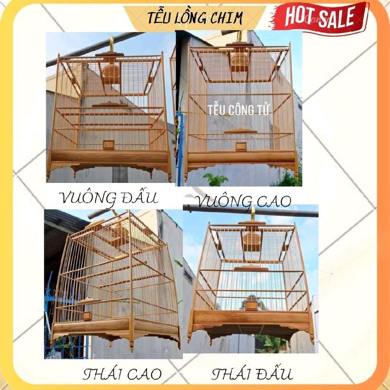 Khung lồng chào mào tre tự ráp, mẫu mới lá tre chân ốp