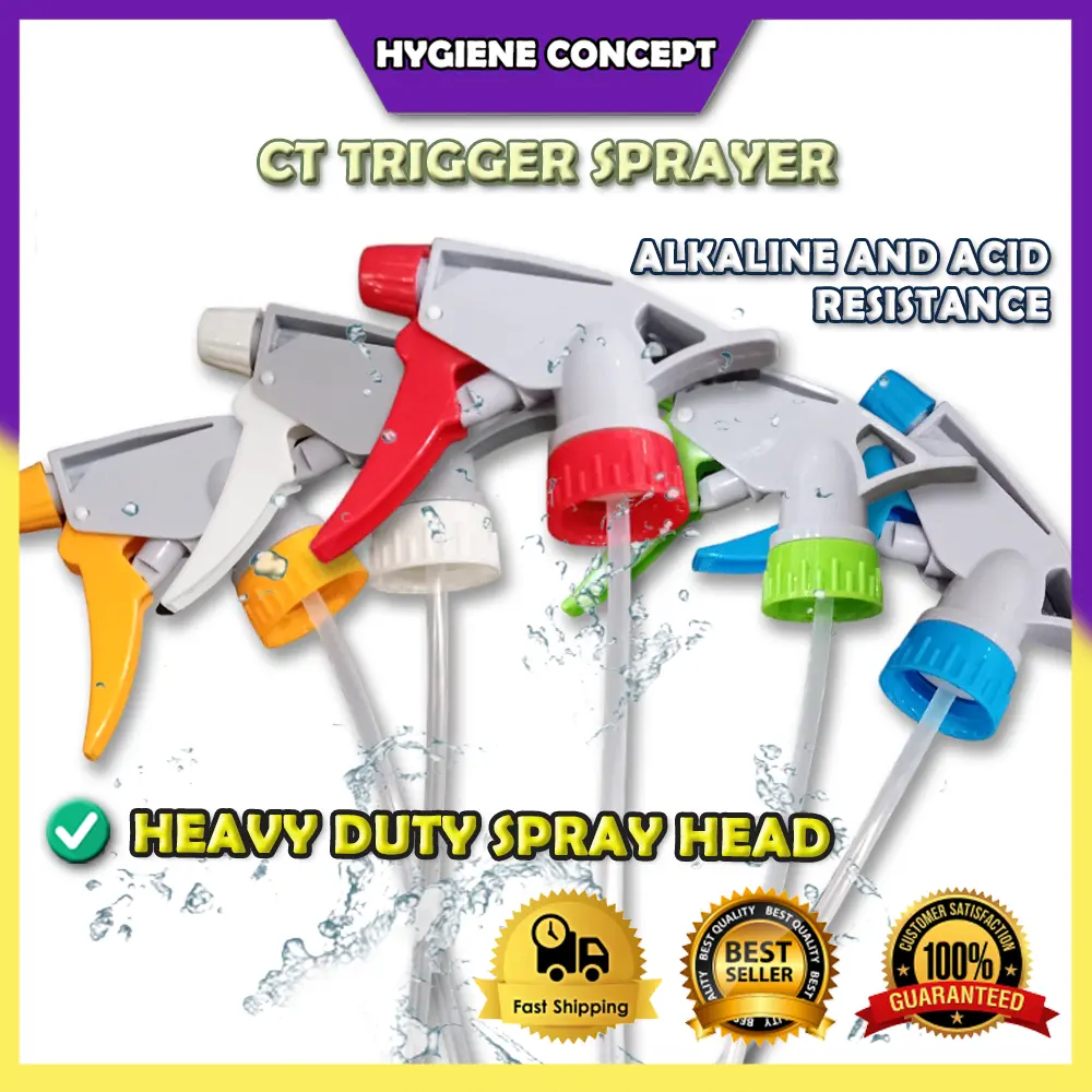 CT Heavy Duty Trigger Spray Head Chemical Resistant / Bottle Sprayer / Kepala Spray / Botol Spray Nozzle