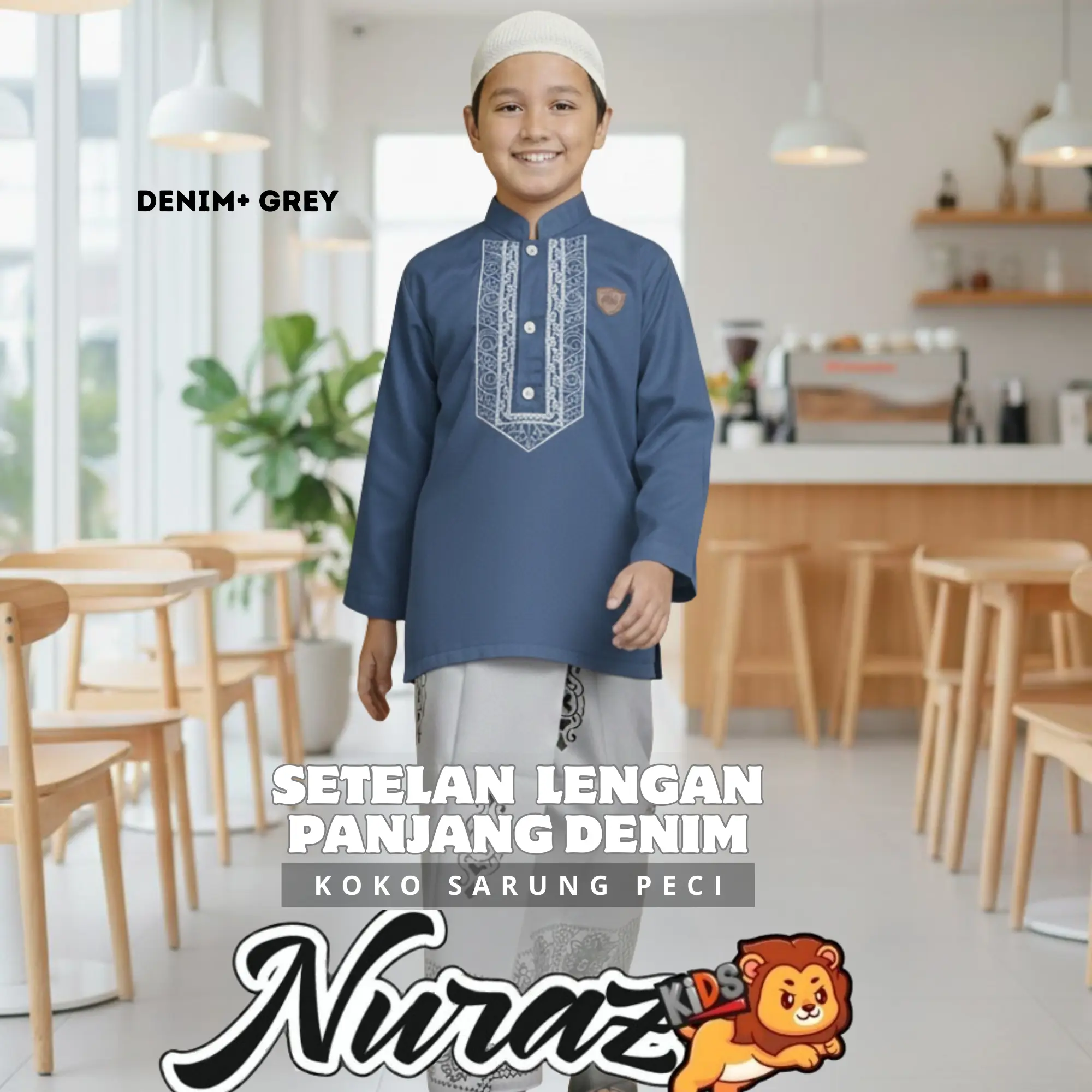 KOKO DENIM + SARUNG GREY