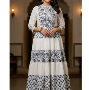 DRESS ANARKALI KATBOL PREMIUM BORDIR KACA Baju Wanita Katun