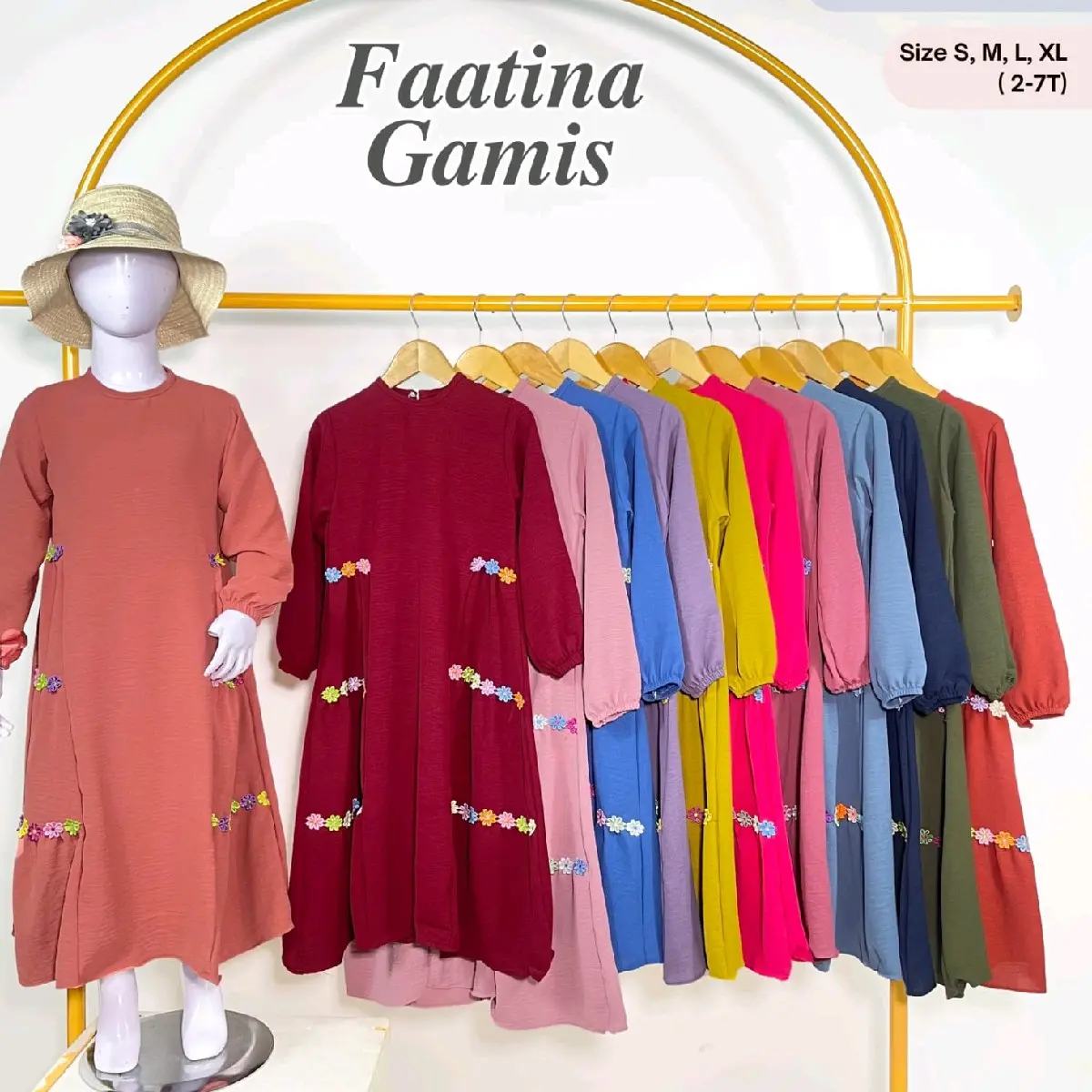 Dress Muslim Wanita Gamis Faatina Anak (2-7 Tahun) Cantik Nyaman