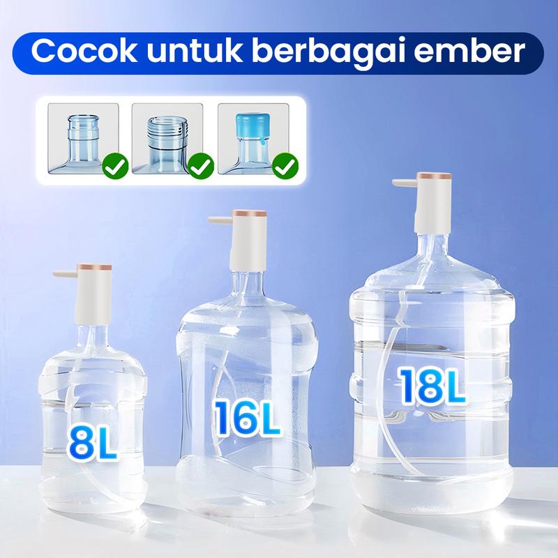 (COD)Bravhom Pompa Galon Electric Dapat Dilipat USB Dispenser Portable Galon Air Elektrik 4