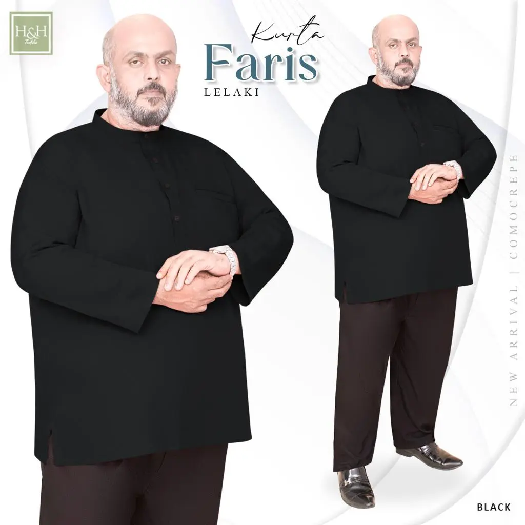 ■ NEW RAYA COLLECTION 2024 ■ Faris Kurta Lelaki SIZE (S - 8XL) by Zoe Collection V1