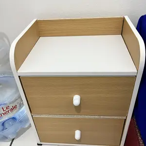 Nakas Minimalis KEA 01 | Meja Samping Tempat Tidur 2 Laci | Modern & Praktis
