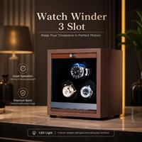 Gambar Rhodey Watch Winder Wood LED Pemutar Jam Tangan Otomatis 3 Slot - SKW167 dari Rhodey Official Store Kota Administrasi Jakarta Barat 2 Tokopedia