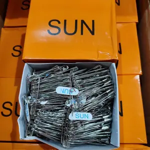 Grosir PerBOX Peniti SUN Jumbo, Pin Besar, Kecil Campur motif Polos - Jarum Jilbab