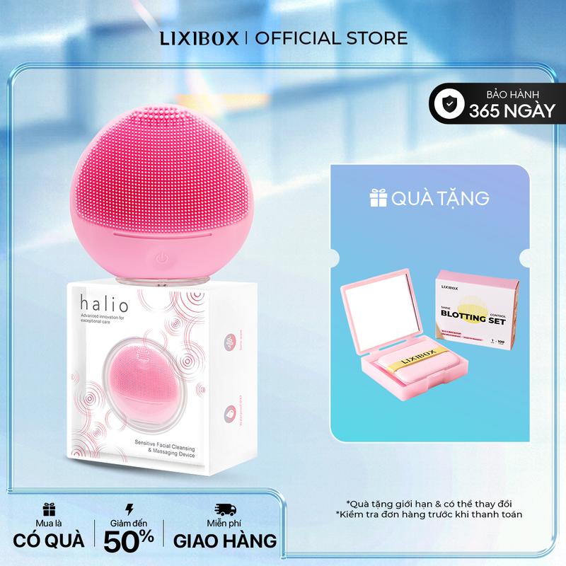 Máy Rửa Mặt Halio Dành Cho Da Nhạy Cảm Sensitive Facial Cleansing & Massaging Device Nữ