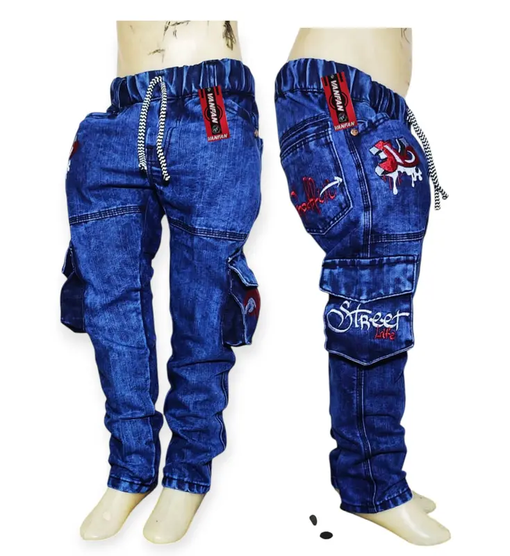 Celana Panjang Jeans Snow anak laki-laki 3 s/d 15 tahun terbaru Vanfan Biru Fashion 3