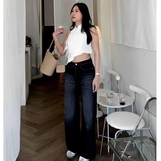 Celana Baggy Jeans Skena (Size 27-34) Celana Jeans Panjang Gombrong Wanita Terbaru 4