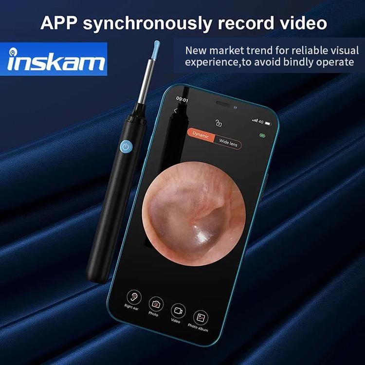 Product Introduction of Smart Visual Ear Pick Safe Silicone Spoon  Dual Lens WiFi Borescope Inspection Camera 5MP Waterproof Snake Pipe Camera Wireless Industry Endoscope For Car Android IOS  Health Care Tool Gentle Wax 10