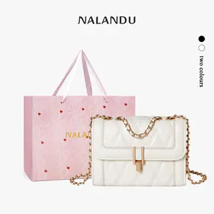 NALANDU Tas Bahu Wanita, Tas Rantai Modis, Tas Selempang Terbaru 2026 Kulit Cewek