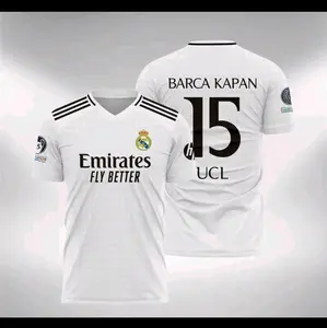 Jersey Madrid Special Edition Barca kapan 15 UCL full printing Sport Futsal