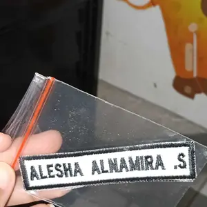 Bordir Nama Sekolah Uk 9x2cm SD SMP SMA Bordir Tebal Bagus Dan Rapi Pengerjaan 1 Hari Jadi Harga Satuan Rapi Dan Bagus(minimal pemesanan 2 ya )