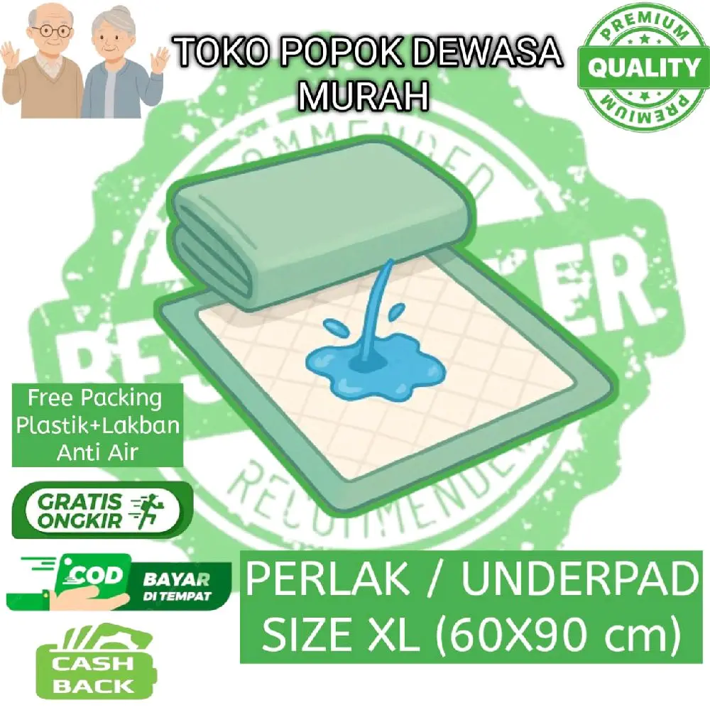 Perlak / Underpad Steril NON Kemasan 1 Kali Pakai Ukuran XL (60x90 cm) per 1 pcs