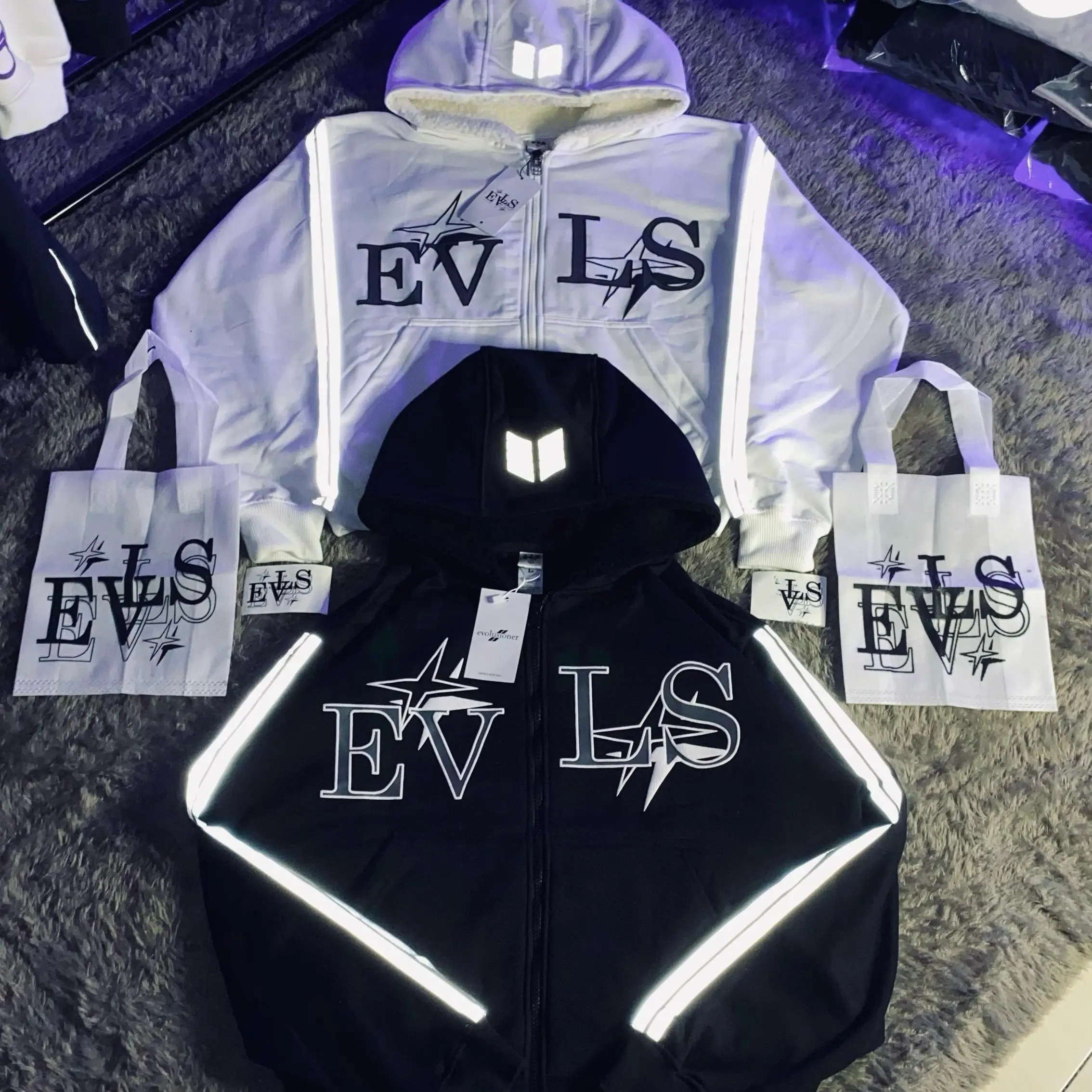 Evolusioner - Hoodie Boxy Oversize Series Limited EVLS V1 - Reflektif PuffInk Sherpa