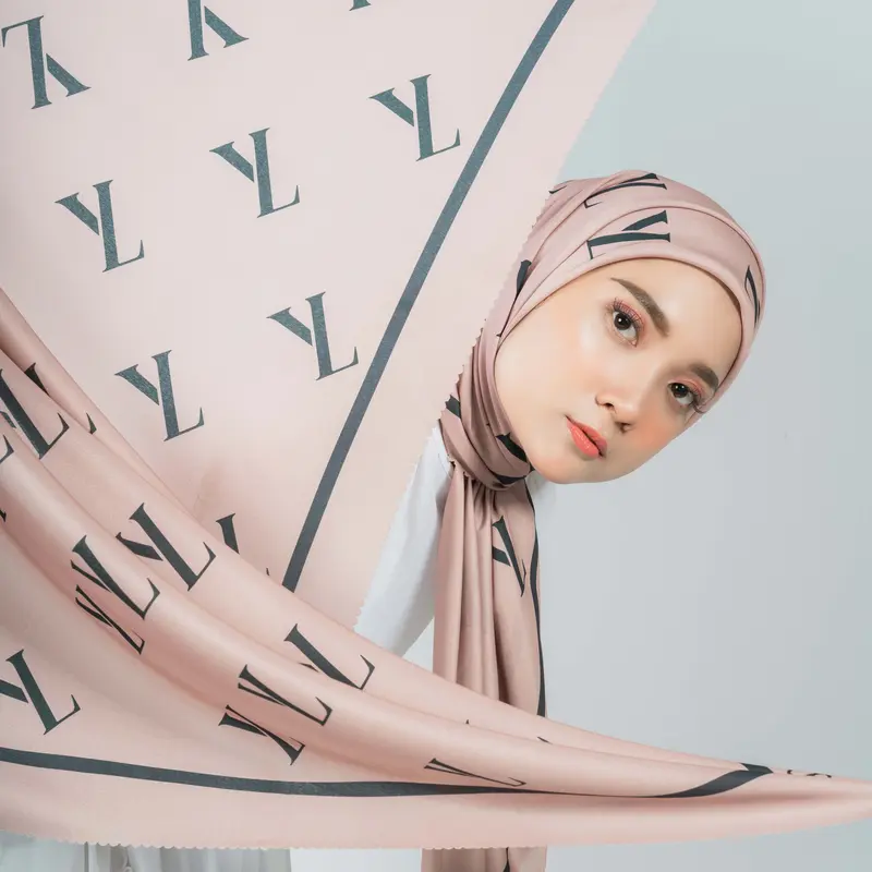 Hijab Segiempat Voal Sublim Printing Motif YL KALOS Scarf 0