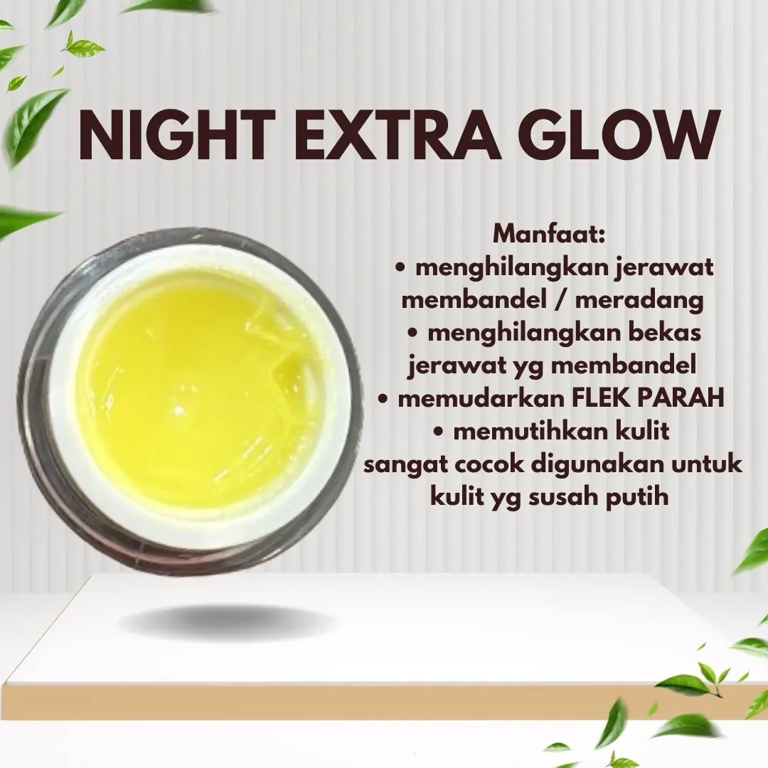 Night Cream Extra Glow Colista Skin Care Memutihkan